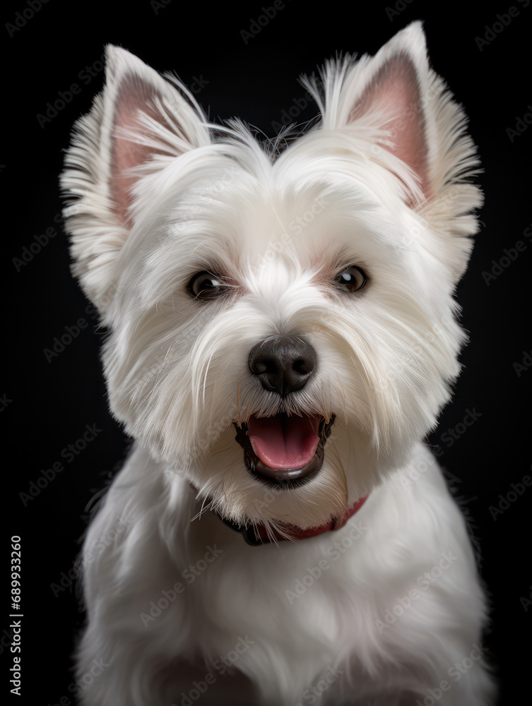 West Highland White Terrier Dog Studio Shot, Isolated on Clear Background, Generative AI West Highland White Terrier Dog Studio Shot, Isolated on Clear Background, Generative AI
