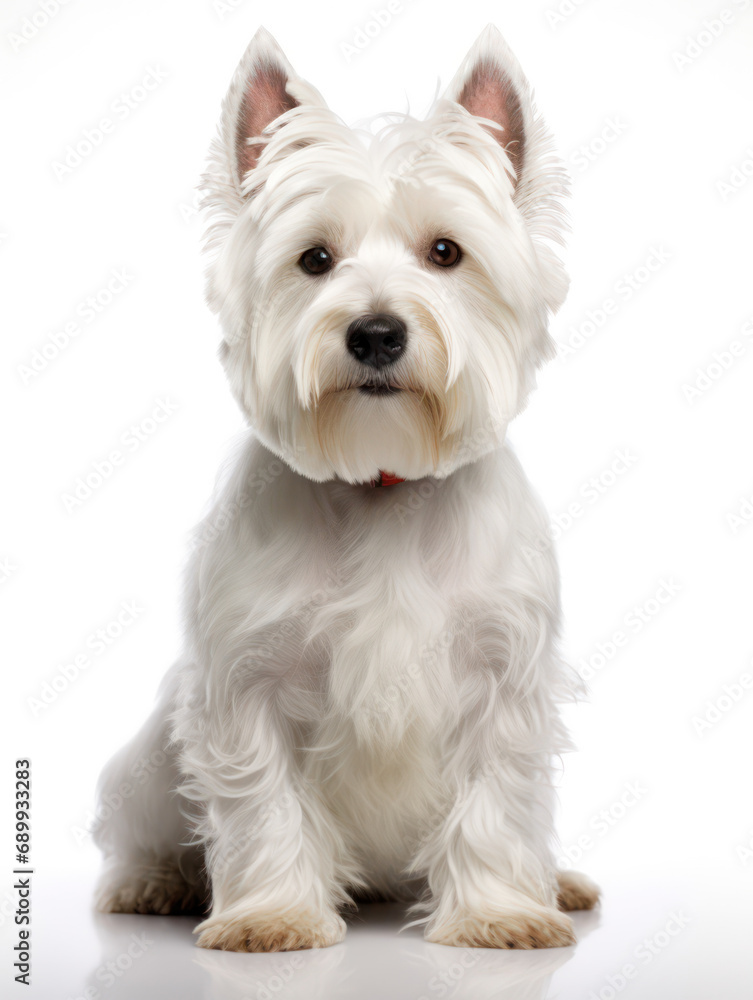 West Highland White Terrier Dog Studio Shot, Isolated on Clear Background, Generative AI West Highland White Terrier Dog Studio Shot, Isolated on Clear Background, Generative AI