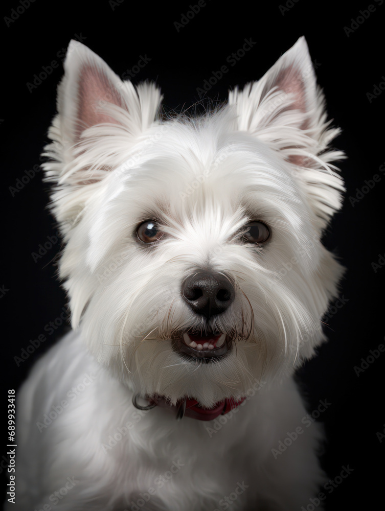 West Highland White Terrier Dog Studio Shot, Isolated on Clear Background, Generative AI West Highland White Terrier Dog Studio Shot, Isolated on Clear Background, Generative AI