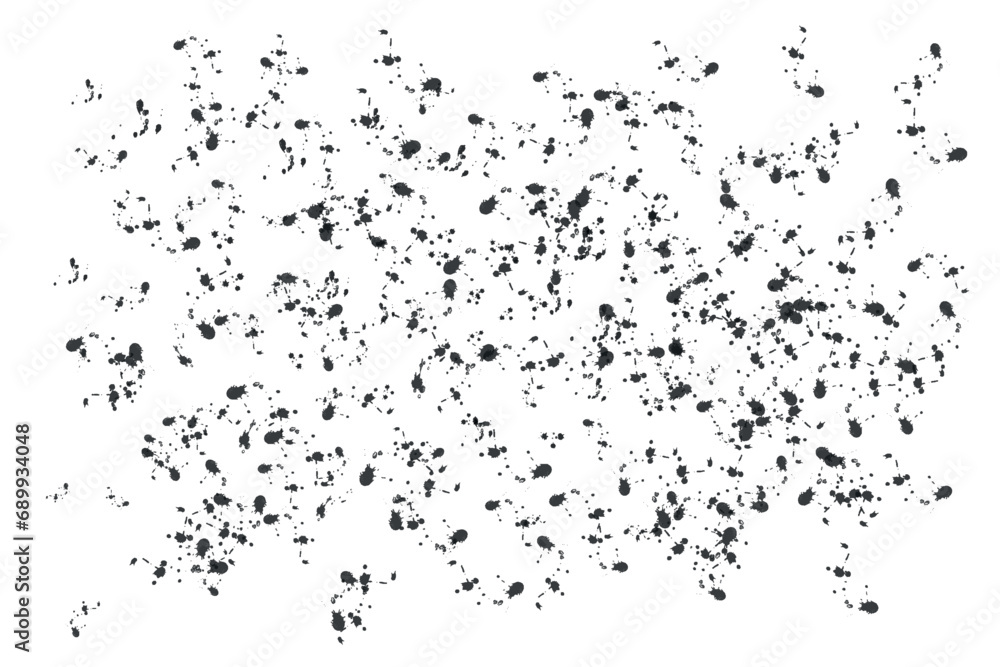 Black Ink blots splatter urban background vector illustration.