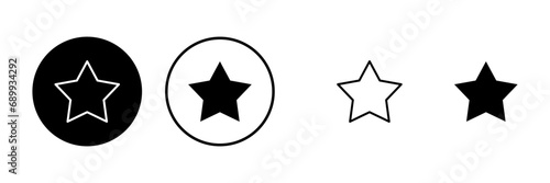 Star Icons set. Star vector icon. Rating symbol