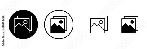 Picture icons set. Picture vector icon. photo gallery icon vector