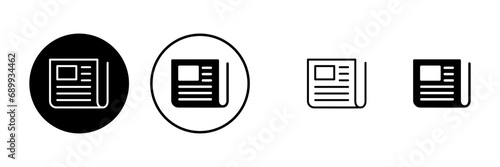 Newspaper icons set. news paper icon vector