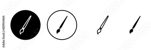 Paint icons set. Paint brush vector icon. Paint roller icon