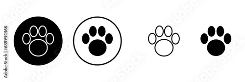 Paw icons set. Paw Print icon