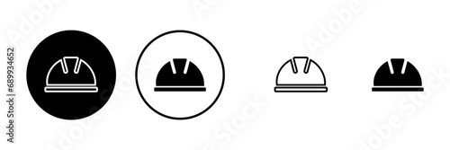 Helmet icons set. Motorcycle helmets. Racing helmet. construction helmet icon. Safety helmet