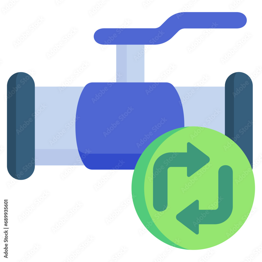 Valve Replacement multi color icon, related to plumbing service, water, oil and gas. Valve Replacement multi color icon, related to plumbing service, water, oil and gas.