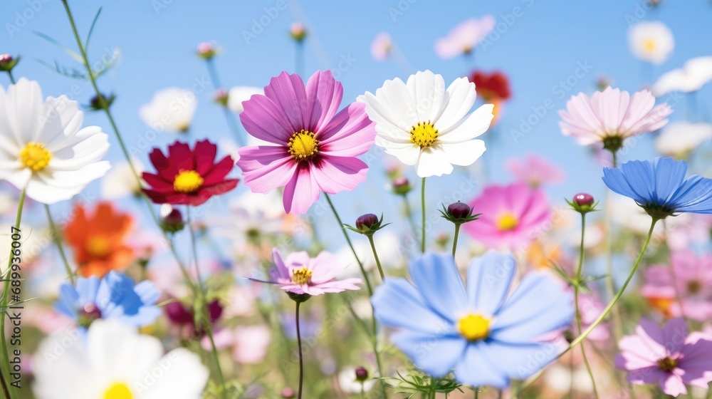 Flowers, background image, flower field, brightness, freshness, scenery, landscape, nature