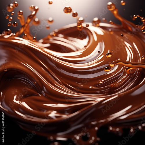 Chocolate liquid in dynamic collision