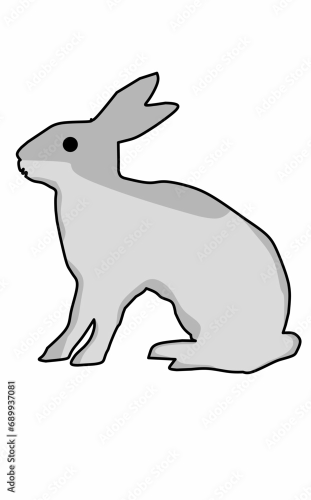 Obraz premium simple animal silhouette object rabbit