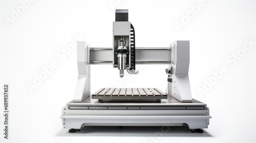 A CNC machine, industrial factory tools, isolated white background, PNG,