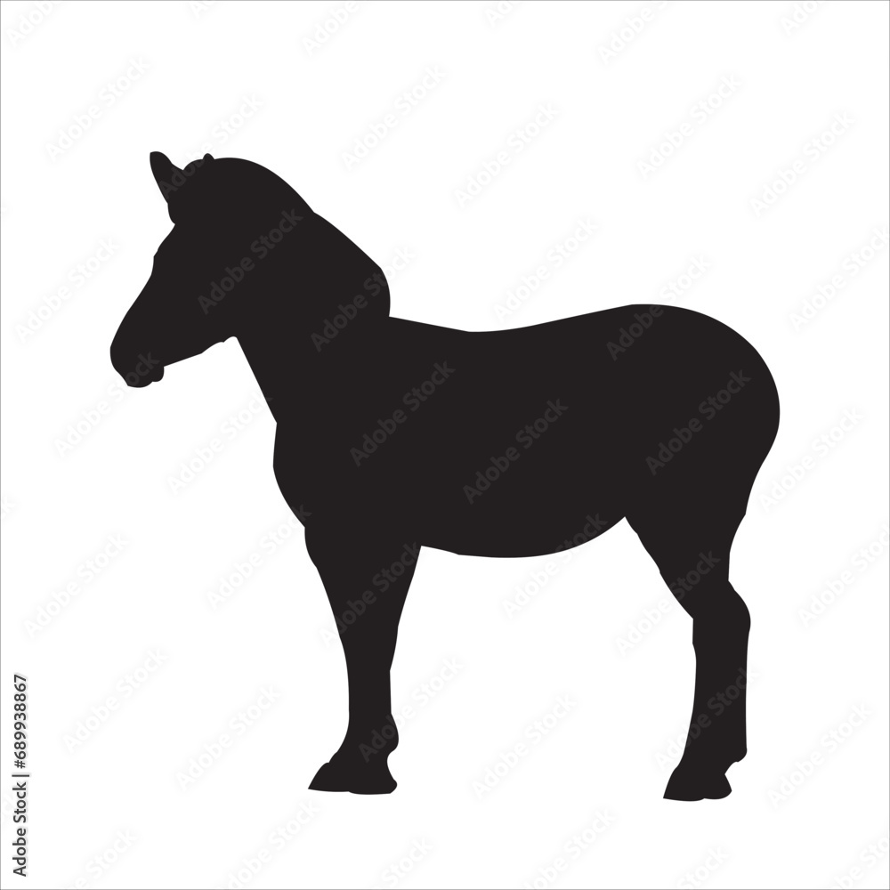 Vector Illustration Silhouette of a zebra on a white background Vector Illustration Silhouette of a zebra on a white background