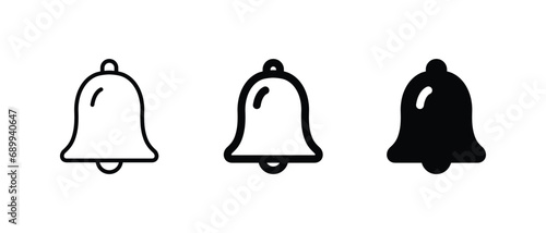 Bell notification icon set vector illustration for web, ui, and mobile apps