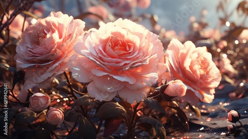 Petals Buds Dried Pink Tea Roses , Background HD, Illustrations