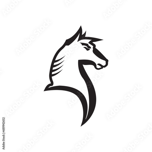 horse macho logo design icon illustration.