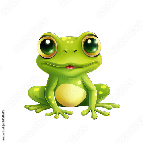 Green frog cartoon