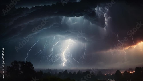 dramatic and powerful tornado photo