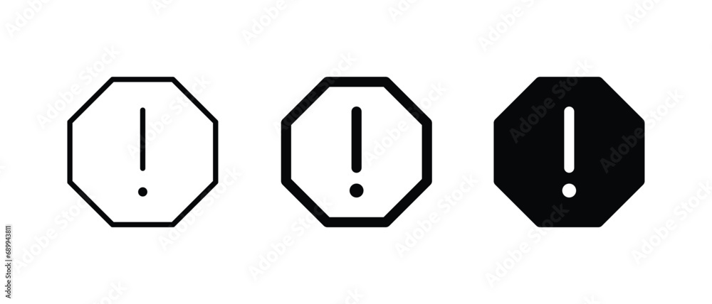 Warning icon vector illustration for web, ui, and mobile apps Warning icon vector illustration for web, ui, and mobile apps
