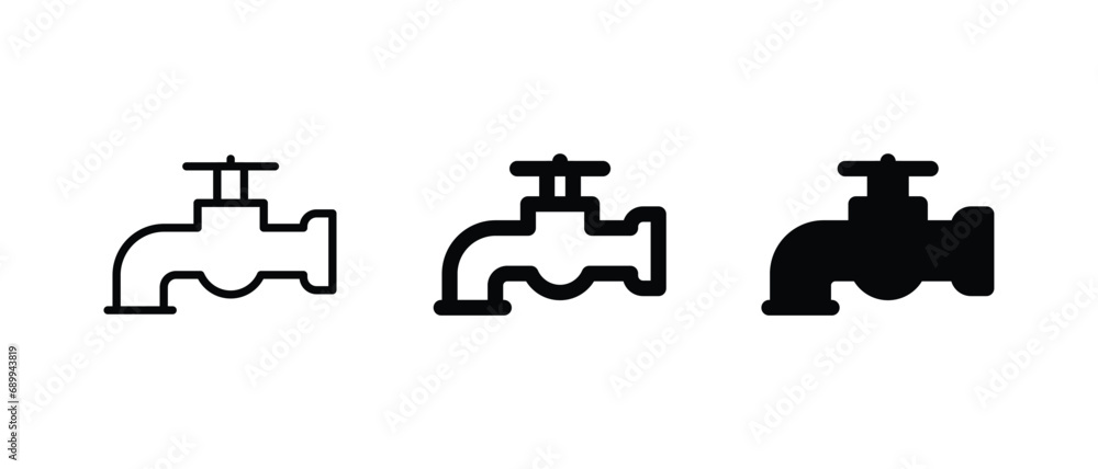 Water tap icon set vector illustration. for web, ui, and mobile apps Water tap icon set vector illustration. for web, ui, and mobile apps