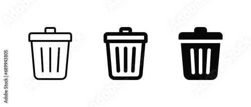 Trash bin icon, Delete icon vector illustration for web, ui, and mobile apps