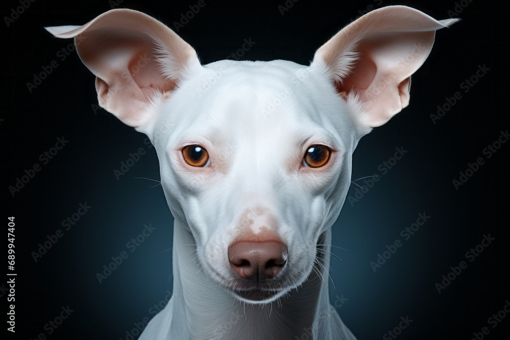 白い犬のポートレート,Generative AI AI画像