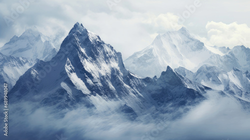 Snowy mountains close-up © Veniamin Kraskov