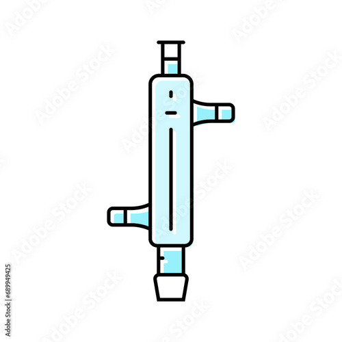 water condenser chemical glassware lab color icon vector. water condenser chemical glassware lab sign. isolated symbol illustration