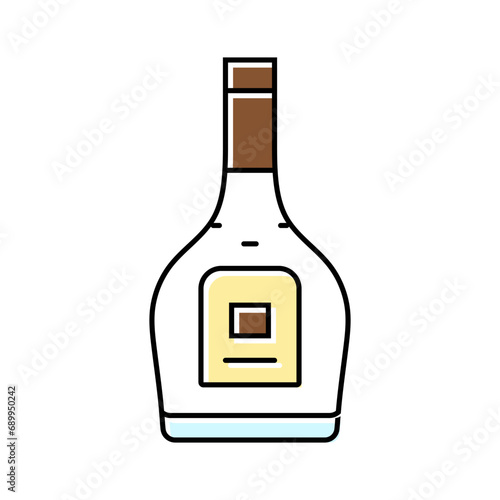 brandy glass bottle color icon vector. brandy glass bottle sign. isolated symbol illustration