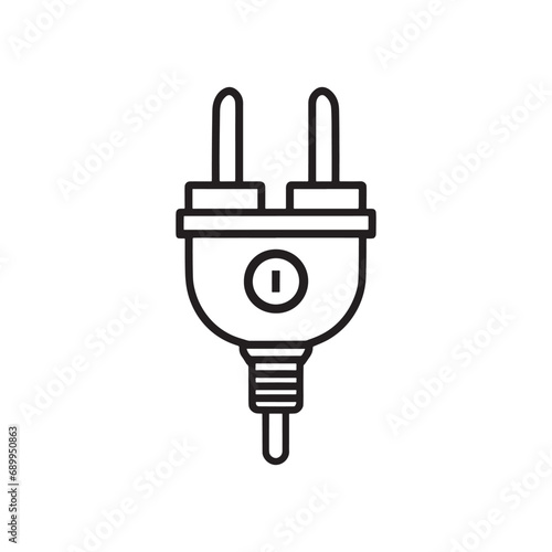 line illustration of electric plug