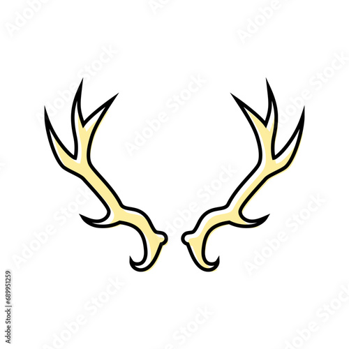deer wildlife animal color icon vector. deer wildlife animal sign. isolated symbol illustration