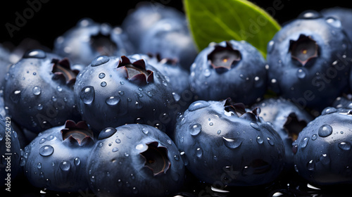 Blueberries Close Up Berry Fruits Food