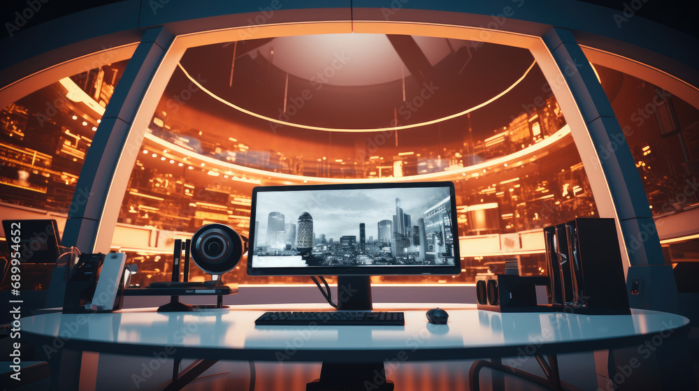 Obraz premium Modern computer in animation studio.