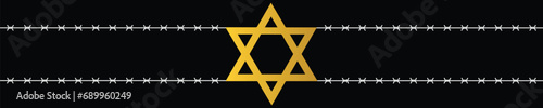 International Holocaust Remembrance Day vector. Star of David . January 27. Important day