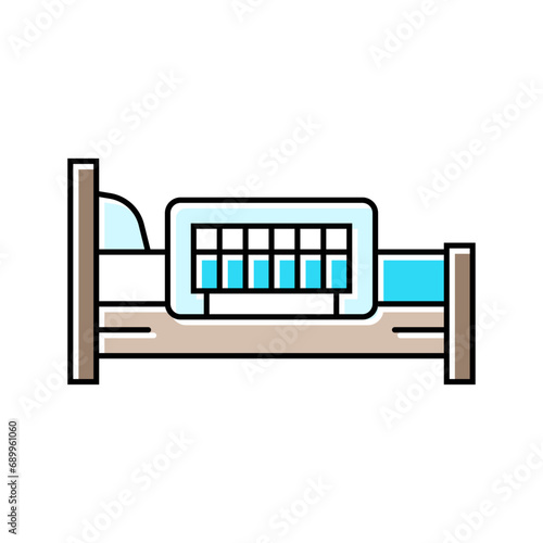 bed rail kid bedroom color icon vector. bed rail kid bedroom sign. isolated symbol illustration