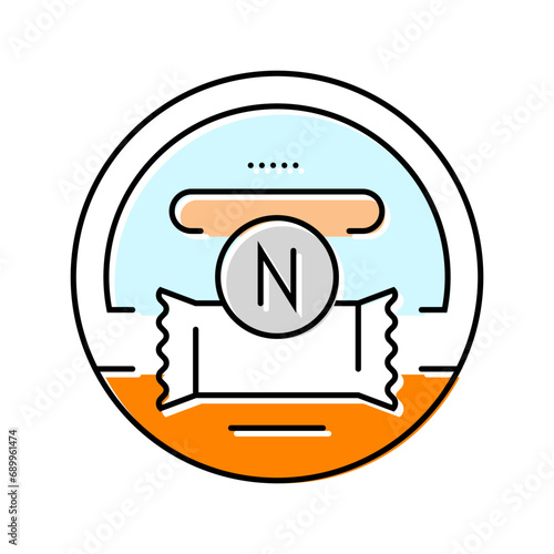 snus nicotine pouch color icon vector. snus nicotine pouch sign. isolated symbol illustration