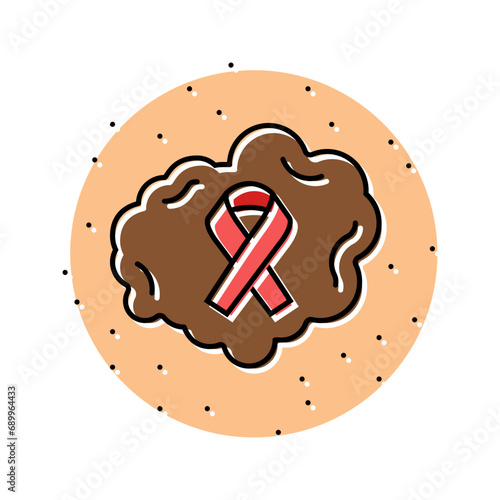 melanoma cancer color icon vector. melanoma cancer sign. isolated symbol illustration