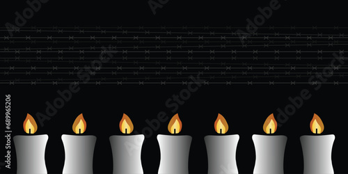 International Holocaust Remembrance Day vector. Star of David . January 27. Important day