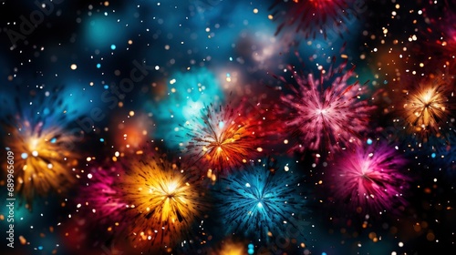 Beautiful Fireworks New Years Independence Day   Background HD  Illustrations