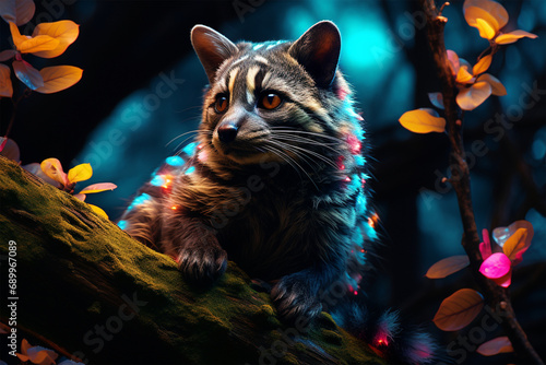 civets in the forest photo