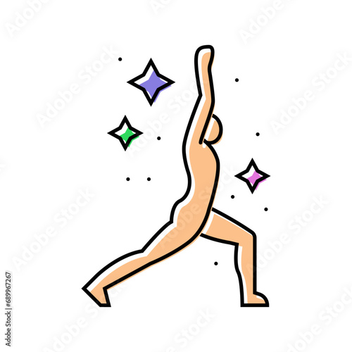 movement meditation yoga color icon vector. movement meditation yoga sign. isolated symbol illustration