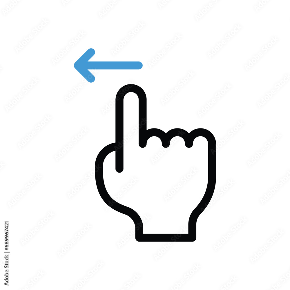 Swipe Left Icon vector stock illustration Swipe Left Icon vector stock illustration