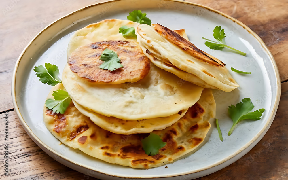 Capture the essence of Pupusas in a mouthwatering food photography shot Generative AI