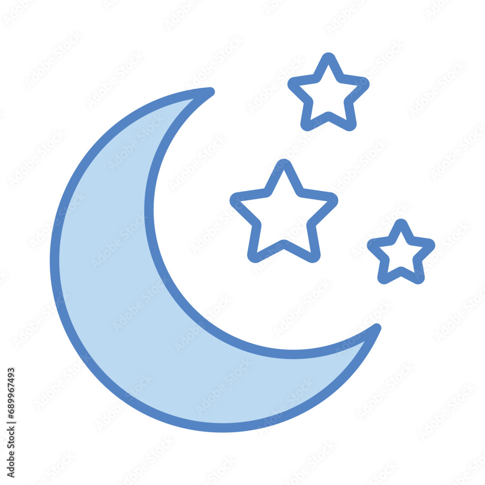 Half Moon icon vector stock illustration Half Moon icon vector stock illustration