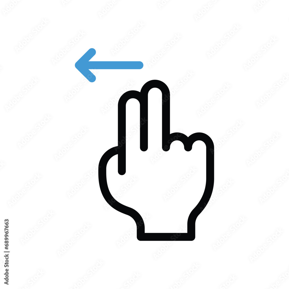 Swipe Left Icon vector stock illustration Swipe Left Icon vector stock illustration