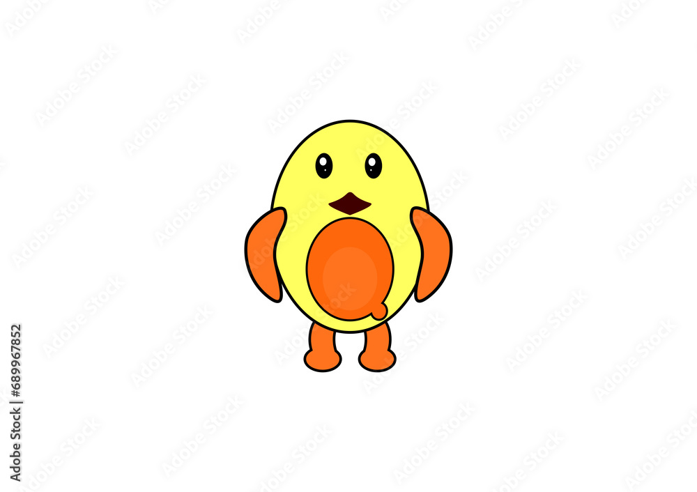Fototapeta premium easter chicken with egg