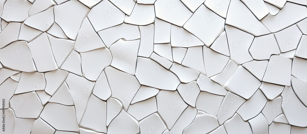 Close-up of textured white mosaic wall. Close-up of textured white mosaic wall.