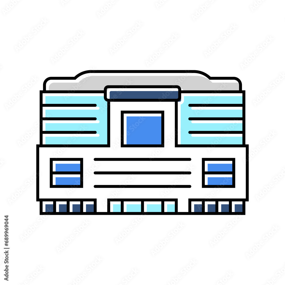 Fototapeta premium megastore shop color icon vector. megastore shop sign. isolated symbol illustration