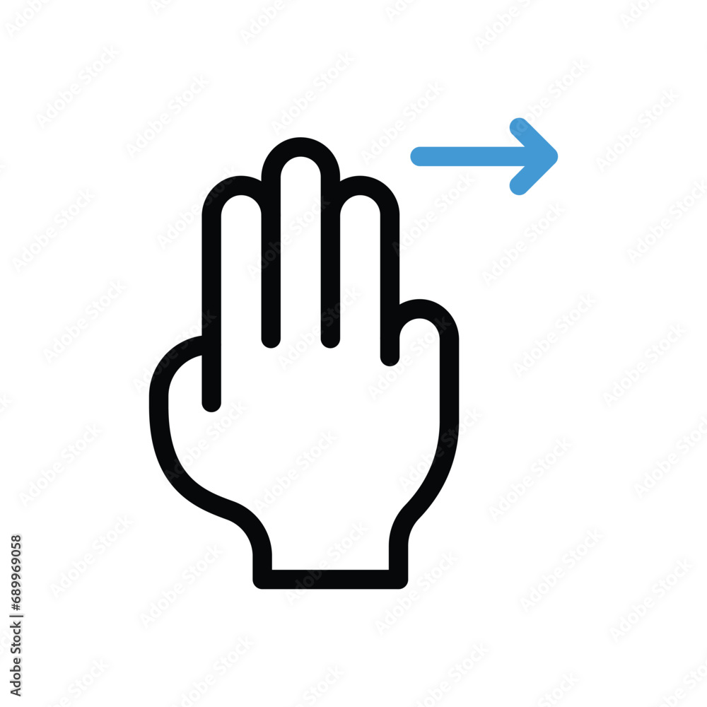 Swipe Right Icon vector stock illustration Swipe Right Icon vector stock illustration