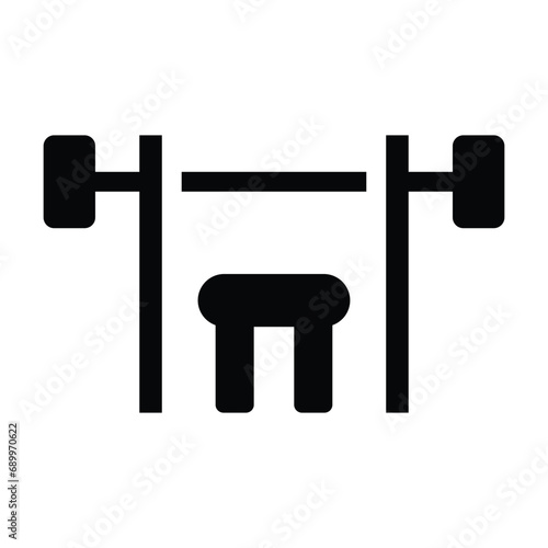 Weight bench vector icon