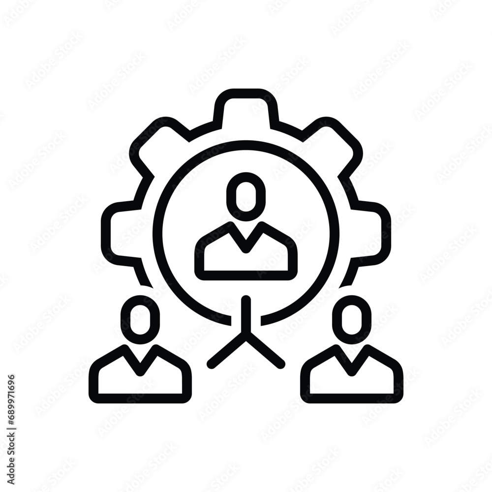 Black line icon for organization Black line icon for organization